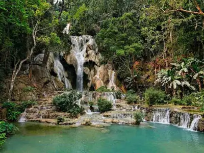 Relaxing day on Koh Samui, visiting the Big Buddha, colorful temples, refreshing waterfalls, and white sandy beaches